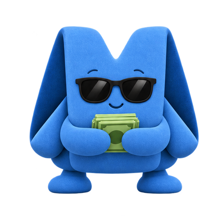 Manny in sunglasses happily counting cash